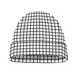 Black And White Windowpane Pattern Print Beanie