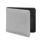 Black And White Windowpane Pattern Print Bifold Wallet