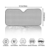 Black And White Windowpane Pattern Print Car Windshield Sun Shade