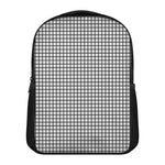 Black And White Windowpane Pattern Print Casual Backpack