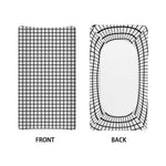 Black And White Windowpane Pattern Print Changing Pad Cover