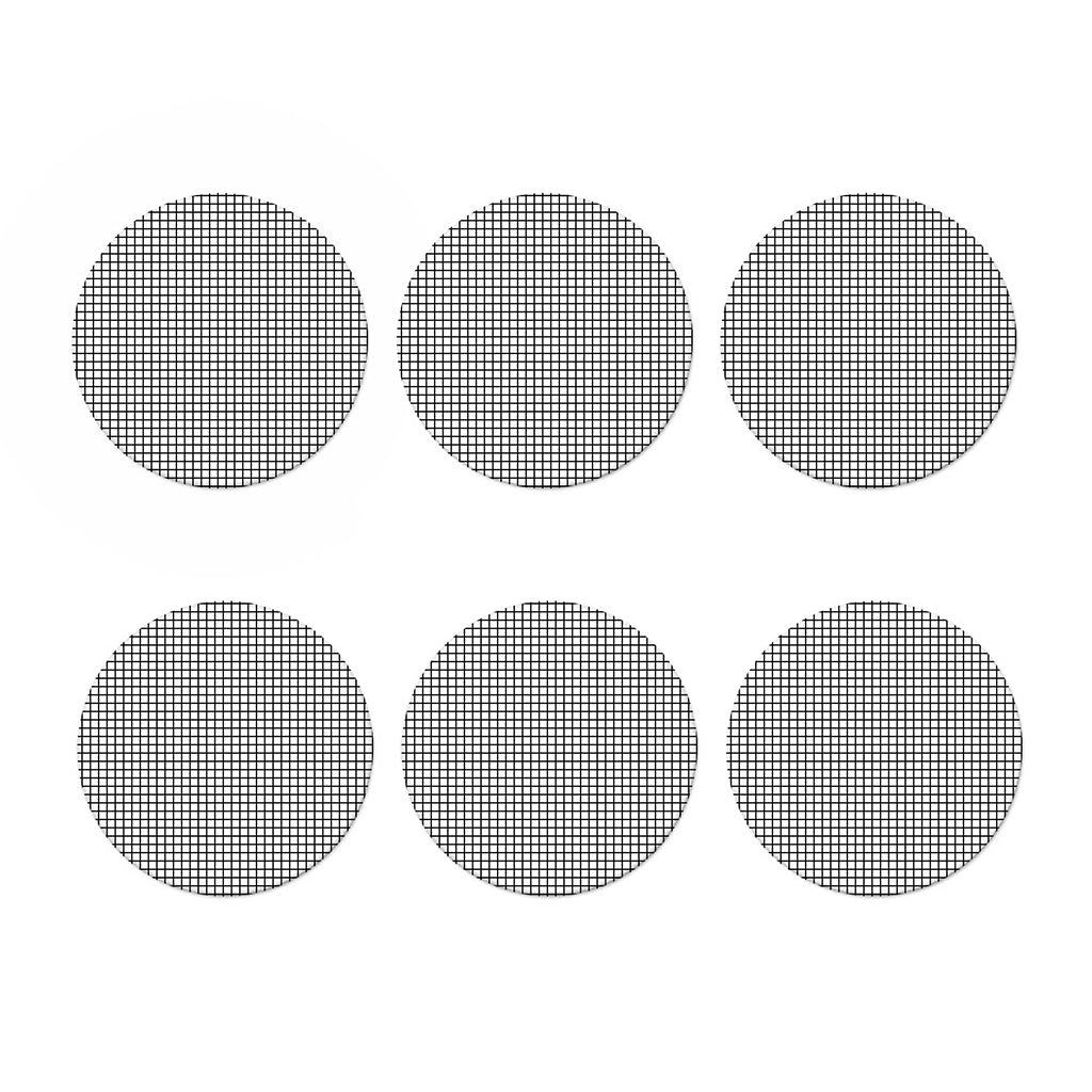 Black And White Windowpane Pattern Print Coaster Set