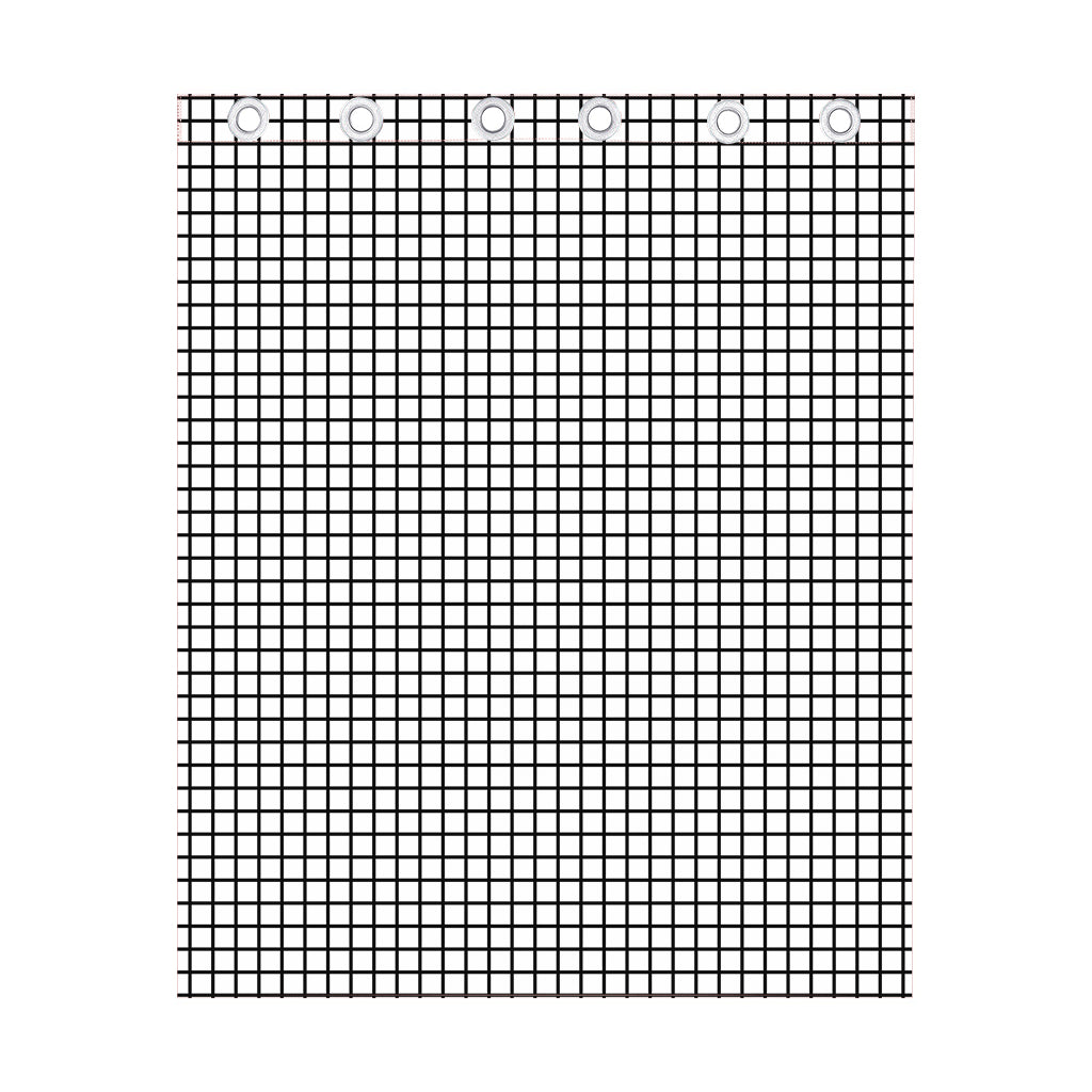Black And White Windowpane Pattern Print Curtain