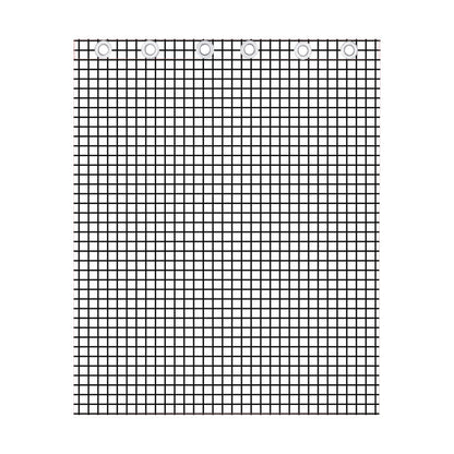 Black And White Windowpane Pattern Print Curtain