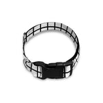 Black And White Windowpane Pattern Print Dog Collar