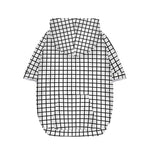 Black And White Windowpane Pattern Print Dog Zip Up Hoodie