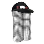 Black And White Windowpane Pattern Print Double Neoprene Wine Tote