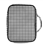 Black And White Windowpane Pattern Print Front Pocket Bible Bag