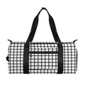 Black And White Windowpane Pattern Print Gym Bag