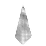 Black And White Windowpane Pattern Print Hand Towel
