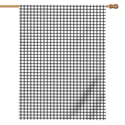 Black And White Windowpane Pattern Print House Flag