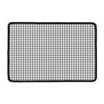 Black And White Windowpane Pattern Print Kitchen Mat