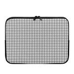 Black And White Windowpane Pattern Print Laptop Sleeve