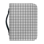 Black And White Windowpane Pattern Print Leather Bible Cover