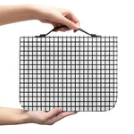 Black And White Windowpane Pattern Print Leather Bible Cover