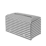 Black And White Windowpane Pattern Print Leather Tissue Box Cover