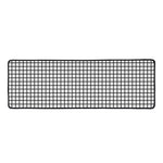 Black And White Windowpane Pattern Print Long Kitchen Mat