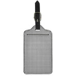 Black And White Windowpane Pattern Print Luggage Tag