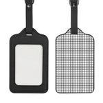 Black And White Windowpane Pattern Print Luggage Tag