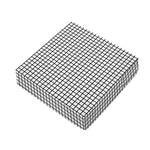 Black And White Windowpane Pattern Print Outdoor Seat Cushion Cover