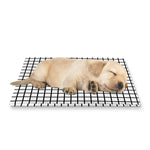 Black And White Windowpane Pattern Print Pet Cooling Mat Cover