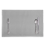 Black And White Windowpane Pattern Print Placemat