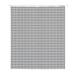 Black And White Windowpane Pattern Print Polyester Shower Curtain