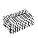 Black And White Windowpane Pattern Print Rectangle Tissue Box Cover