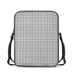 Black And White Windowpane Pattern Print Rectangular Crossbody Bag