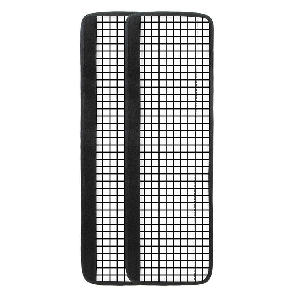 Black And White Windowpane Pattern Print Refrigerator Handle Covers