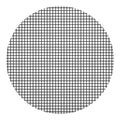 Black And White Windowpane Pattern Print Round Blanket