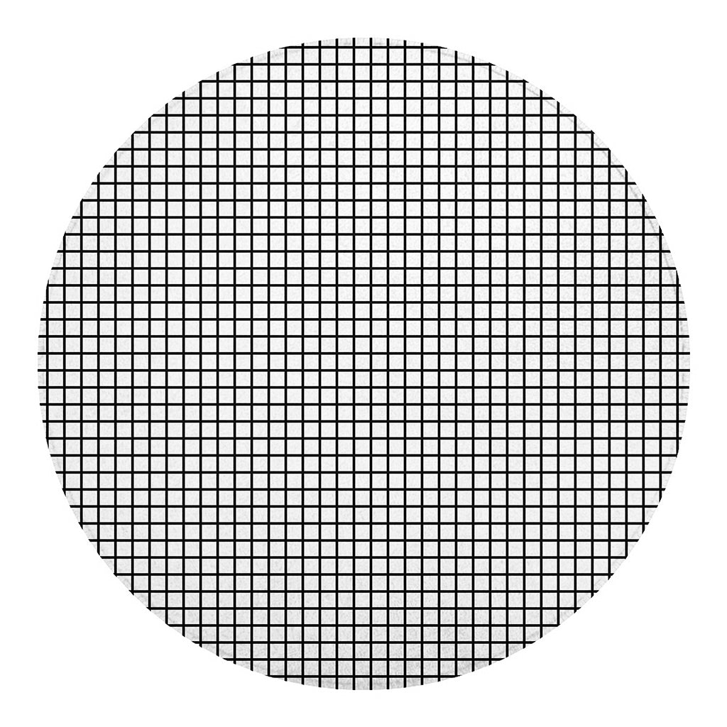 Black And White Windowpane Pattern Print Round Blanket