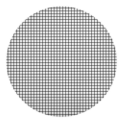 Black And White Windowpane Pattern Print Round Blanket