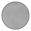 Black And White Windowpane Pattern Print Round Floor Mat