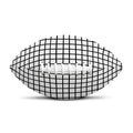 Black And White Windowpane Pattern Print Rugby Ball