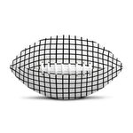 Black And White Windowpane Pattern Print Rugby Ball