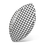 Black And White Windowpane Pattern Print Rugby Ball