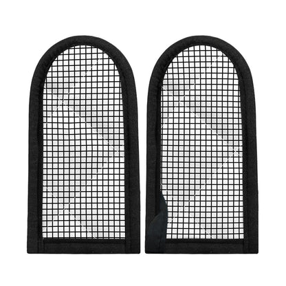 Black And White Windowpane Pattern Print Skillet Handle Cover
