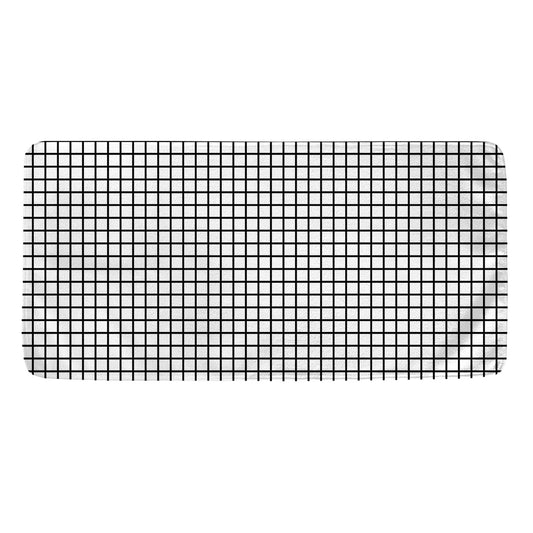 Black And White Windowpane Pattern Print Towel