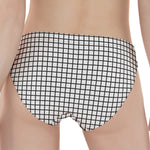 Black And White Windowpane Pattern Print Women's Panties