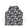 Black And White Yarn Pattern Print Adjustable Apron