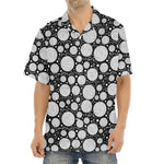 Black And White Yarn Pattern Print Aloha Shirt