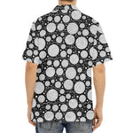 Black And White Yarn Pattern Print Aloha Shirt