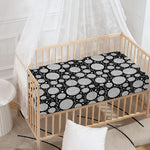 Black And White Yarn Pattern Print Baby Crib Sheet