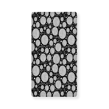 Black And White Yarn Pattern Print Baby Crib Sheet