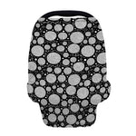 Black And White Yarn Pattern Print Baby Seat Cover