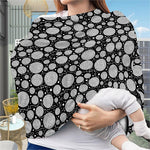 Black And White Yarn Pattern Print Baby Seat Cover