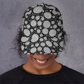 Black And White Yarn Pattern Print Baseball Cap
