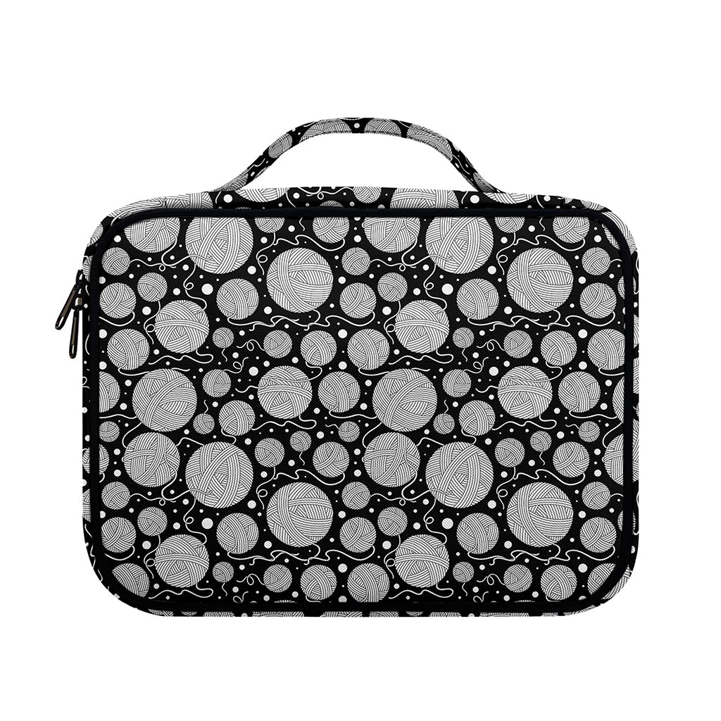 Black And White Yarn Pattern Print Briefcase Bible Bag