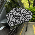 Black And White Yarn Pattern Print Car Side Mirror Covers
